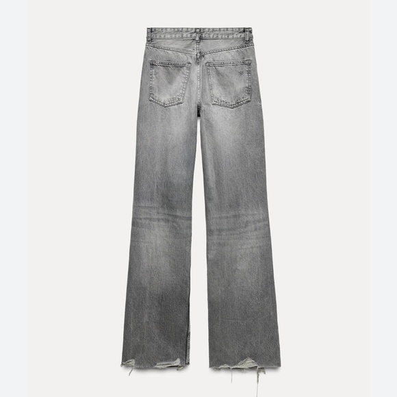 ZARA Wide Leg Ripped Jean - Picture 3 of 12